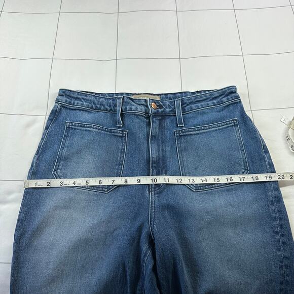 J.Crew Point Sur Jeans Womens 30 Blue Sailor Patch Pocket Wide Leg Marina Wash - Picture 8 of 12